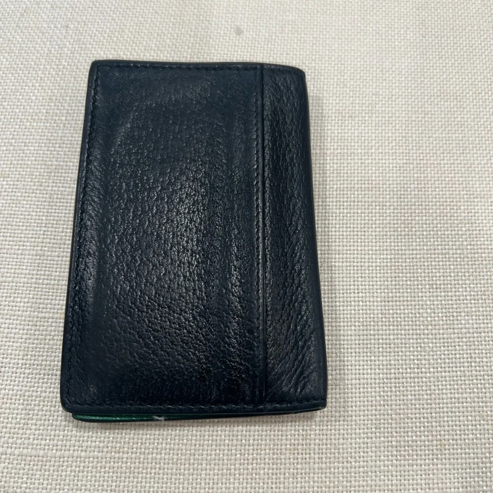 Gucci Black/Green Leather Card Holder - Picture 3 of 8
